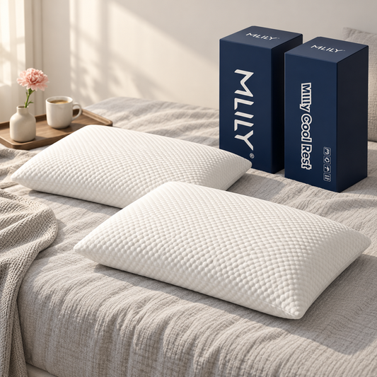 MLILY Cool Rest Shredded Memory Foam Pillows – Pair (2 Pillows)