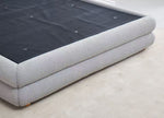 Gray upholstered Gaslift storage bed frame 
