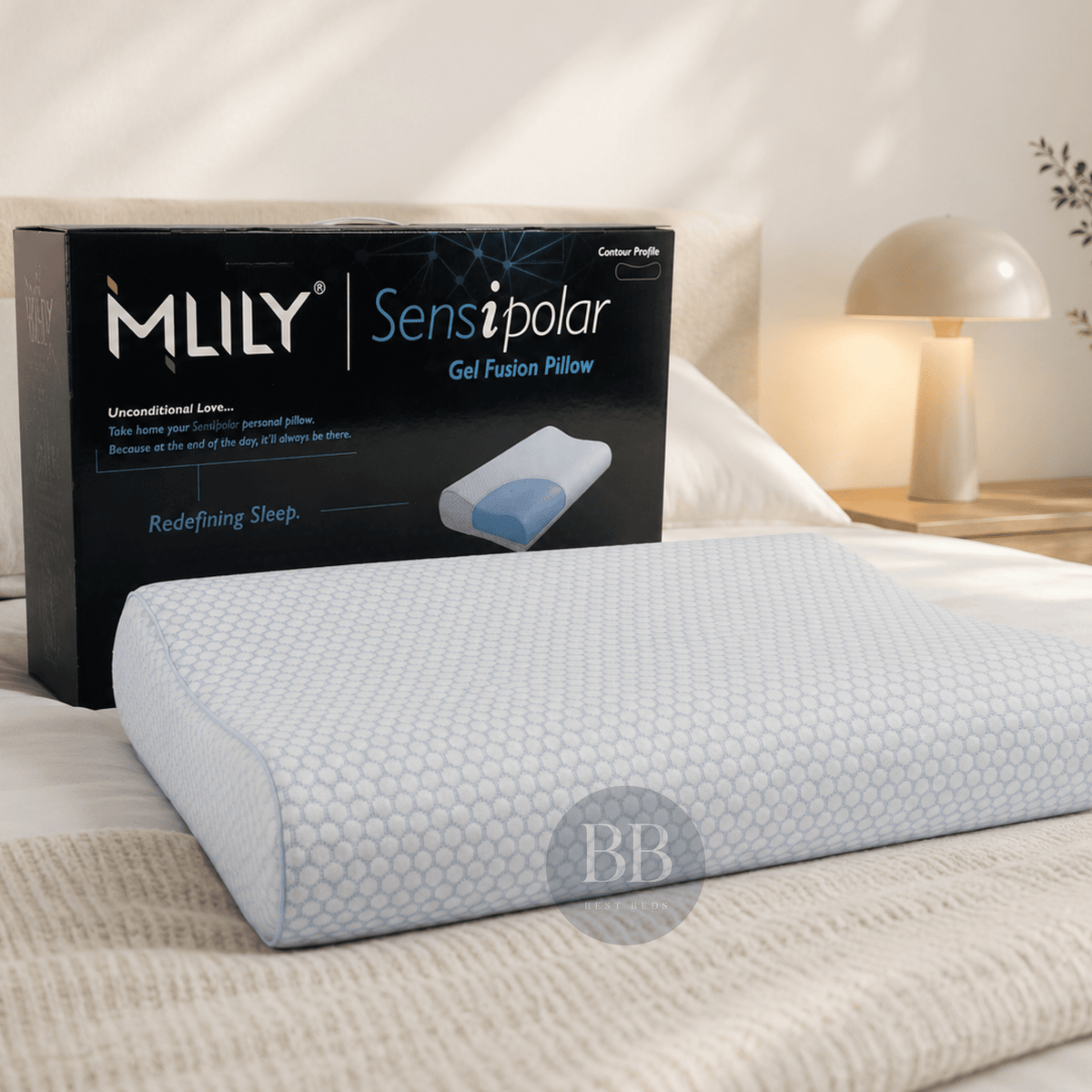 MLILY Gel Infused Contour Pillow - Best Beds