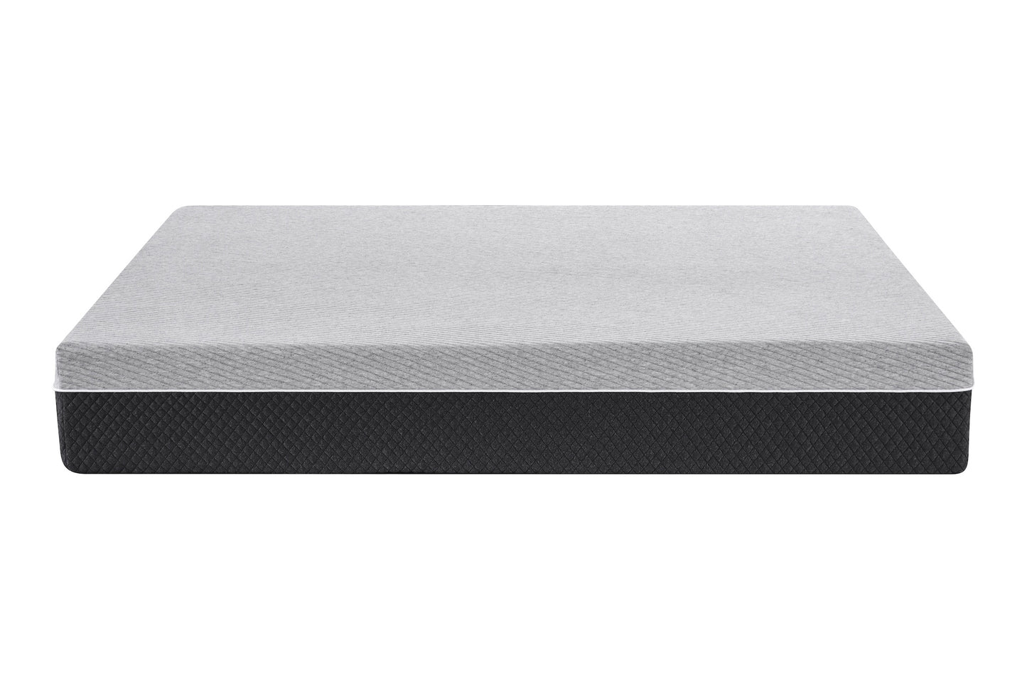 Mattress with a black and gray design on a white background